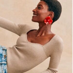 NWOT Sezane Maha Jumper Sandstone - Size XS